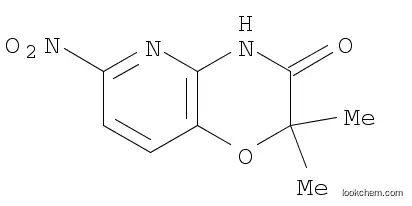 Molecular Structure of 1002726-59-1 (2,2-DIMETHYL-6-NITRO-2H-PYRIDO[3,2-B][1,4]OXAZIN-3(4H)-ONE)